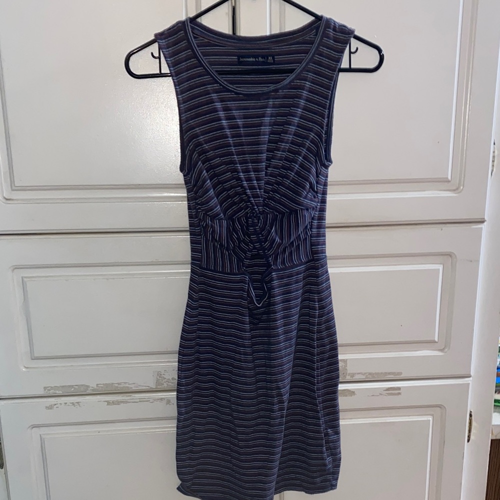 Abercrombie & Fitch Dark Blue Striped Mini Dress